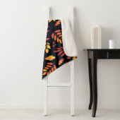 Kleurrijke herfstbladeren Waterverf Sherpa Deken (In situ)