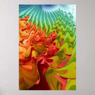 Kleurrijke herfstboom  poster