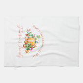 Kleurrijke herfstoogst bouquet theedoek (Horizontaal)