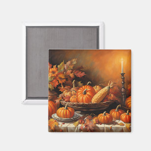 Kleurrijke herfstpompoenen magneet