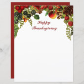 Kleurrijke herfststationery met botanisch fruit (Voorkant / Achterkant)