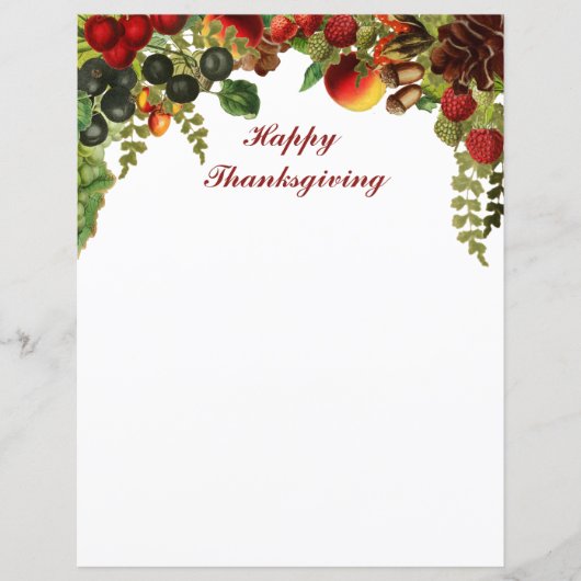 Kleurrijke herfststationery met botanisch fruit (Voorkant)