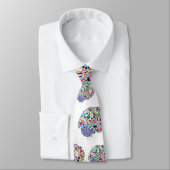 Kleurrijke hersenen stropdas (Gebonden)