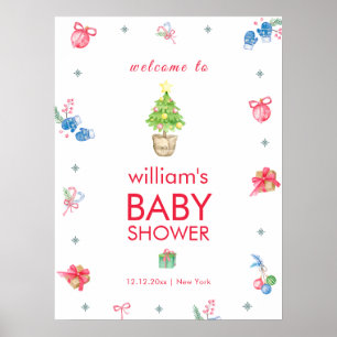 Kleurrijke Het Is Koud Buiten Baby Shower Welkom Poster