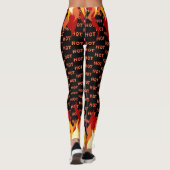 Kleurrijke hete vlam leggings (Achterkant)