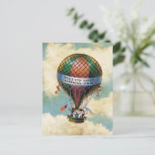 kleurrijke heteluchtballon bedankt briefkaart (Staand voorkant)