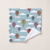 Kleurrijke heteluchtballonnen bad handdoek (Wasdoekje)