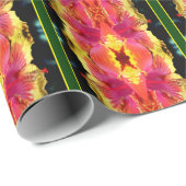 Kleurrijke Hibiscusbloem Close-up Abstract Cadeaupapier (Rol Hoek)