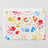 Kleurrijke High Five verjaardagsfoto Kaart (Achterkant)