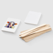 Kleurrijke Highland Koe Handwaaier (Niet-gemonteerd)