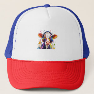 Kleurrijke Highland Koe Trucker Pet