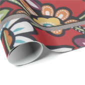 Kleurrijke hippie bloemen papier (Rol Hoek)