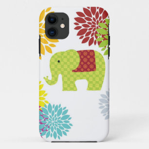  kleurrijke Hippie Elephant Flower Power iPhone 11 Hoesje