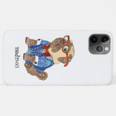 Kleurrijke Hipster Pug Dog, gepersonaliseerd Case-Mate iPhone Case (Achterkant (horizontaal))