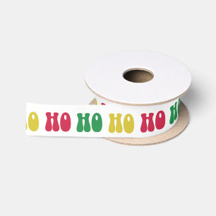 Kleurrijke Ho Ho Ho Kerst Vakantie Cadeaupapier Lint