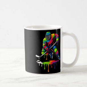 Kleurrijke Hockey Ijs Drip Speler Koffiemok