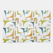 Kleurrijke hoeken uit de middelbare eeuw Modern pa Theedoek (Horizontaal)