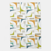 Kleurrijke hoeken uit de middelbare eeuw Modern pa Theedoek (Verticaal)