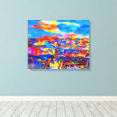 Kleurrijke Hoesjes Canvas Afdruk (Insitu (Houten vloer))