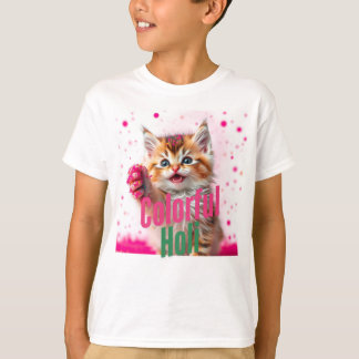 Kleurrijke Holi – Schattigee Kitten Edition! T-shirt