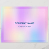 Kleurrijke holografische achtergrond flyer (Achterkant)