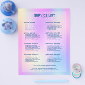 Kleurrijke holografische achtergrond flyer (Enkel)