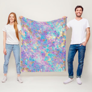 Kleurrijke holografische textuur fleece deken