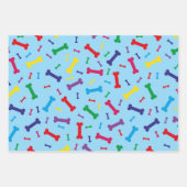 Kleurrijke hond Botten ontwerp Inpakpapier Vel (Voorkant 3)