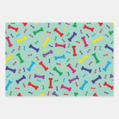 Kleurrijke hond Botten ontwerp Inpakpapier Vel (Voorkant 2)