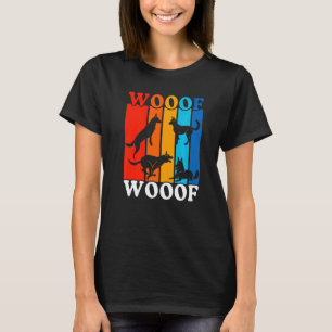 kleurrijke hond eigenaar Belgische Malinois T-shirt