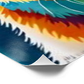 Kleurrijke hond gezicht close-up perfect poster (Hoek)