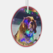 Kleurrijke Hond Kerst Ornament (Voorkant Rechts)