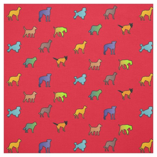 Kleurrijke honden stof (Swatch)