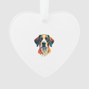 Kleurrijke Hondenportret Pop Art Stijl Huisdier Il Ornament