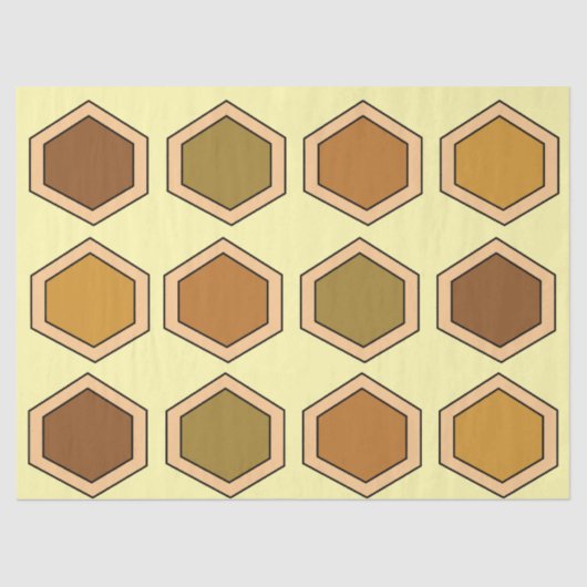 Kleurrijke Honeycomb Verjaardag Tissuepapier (Voorkant)