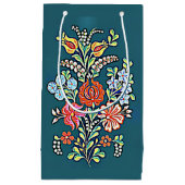 Kleurrijke Hongaarse bloemen kleine cadeautas (Voorkant)