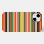 Kleurrijke horizontale retrostrepen Case-Mate iPhone case (Achterkant (horizontaal))