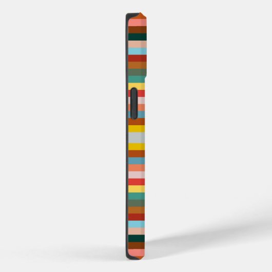 Kleurrijke horizontale retrostrepen Case-Mate iPhone case (Achterkant / Rechts)