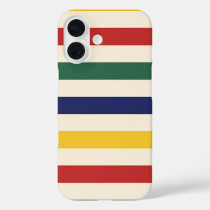 Kleurrijke Horizontale Strepen iPhone 16 Hoesje