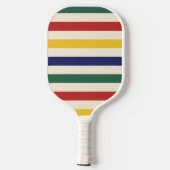 Kleurrijke horizontale strepen pickleball paddle (Achterkant)