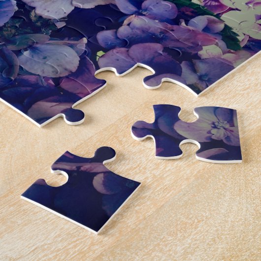 Kleurrijke hortensia's legpuzzel (Zijkant)