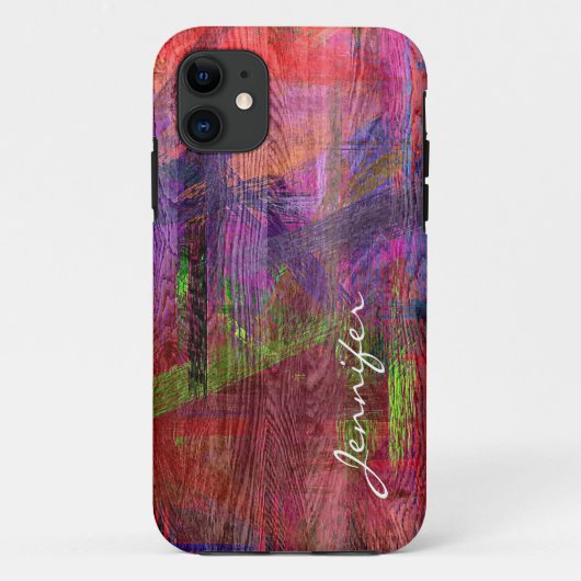 Kleurrijke houten korrel #2 Case-Mate iPhone case (Achterkant)