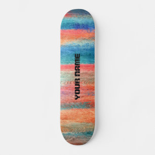 Kleurrijke houten korrel skateboard
