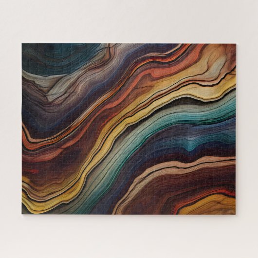 Kleurrijke houten puzzel (Horizontaal)