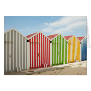 Kleurrijke huiden op strand