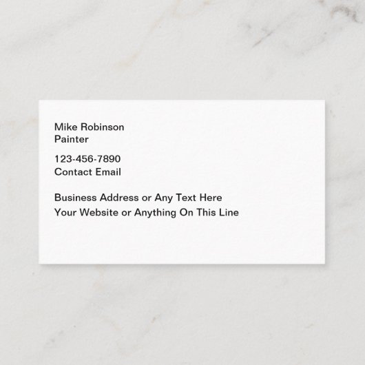 Kleurrijke Huis Schilderen Visitekaartjes (Achterkant)