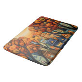 Kleurrijke huizen en bomen in de herfst badmat (Gekanteld)