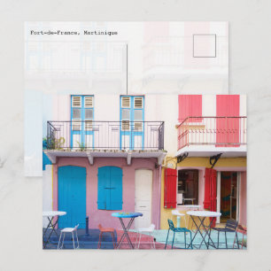 Kleurrijke huizen, Fort-de-France Martinique Briefkaart