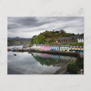 Kleurrijke huizen in Portree, Skye Briefkaart