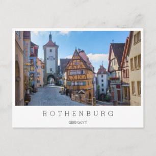 Kleurrijke huizen in Rothenburg, Duitsland Briefkaart